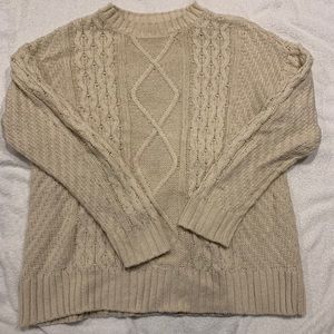 Cream cable knit sweater